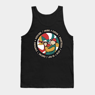 Colorful Jazz Musician with Jazz Genres Tank Top